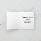 じゃあね。カスタマイズおもしろい離れ可能なメッセージと カード (内部)