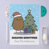 じゃがいもでクリスマスの挨拶 薄葉紙 (クラフト)