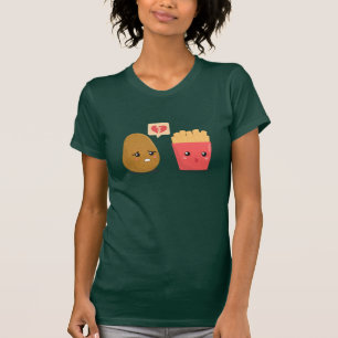 じゃがいもはフライドポテトに心を痛めている Tシャツ