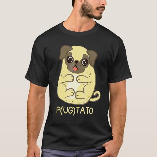 じゃがいもパグ パグ いも犬 パグ Tシャツ (正面)