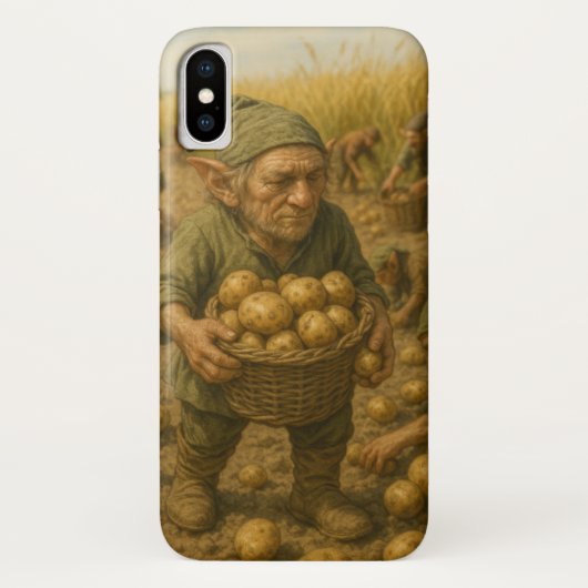 じゃがいも収穫のエルフ Case-Mate iPhoneケース (裏面)