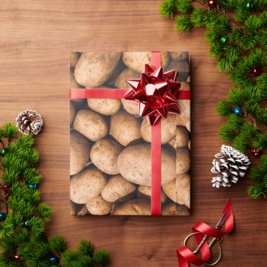 じゃがいも ラッピングペーパー (クリスマスギフト)