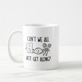 じゃんけんグッズ Can't We All Just Get Along コーヒーマグカップ (左)