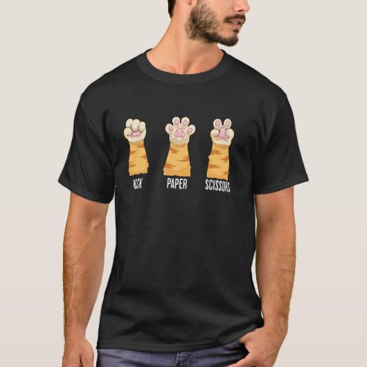 じゃんけん 猫の手 キュート 猫グッズ Tシャツ (正面)