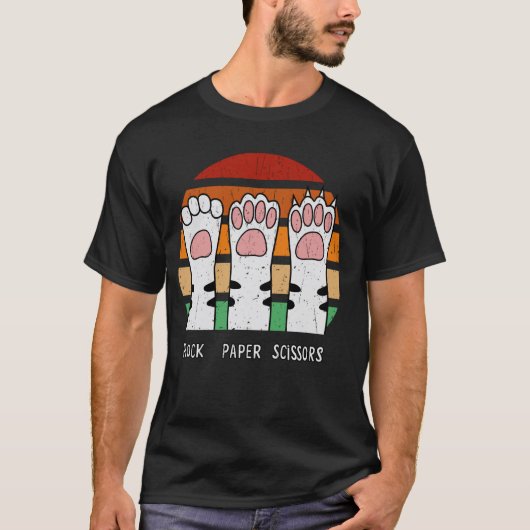 じゃんけん 猫の手 Tシャツ 手遊び 子猫 (正面)