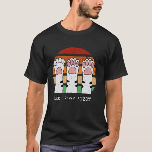 じゃんけん 猫の手 Tシャツ 手遊び 子猫  (正面)