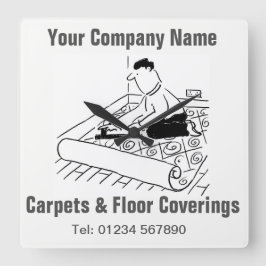 じゅうたん&床カバーマンガ スクエア壁時計