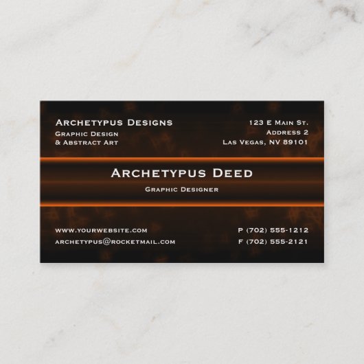 じゅーじゅーいう音の名刺-オレンジ 名刺 (正面)