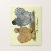 じゅーじゅーいう音の鶏 ジグソーパズル (縦)