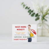 じゅーじゅーいう音カード-より多くのお金を必要として下さいか。 名刺 (スタンド正面)