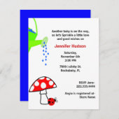 じょうろのベビーはシャワーの招待状を振りかけます 招待状 (正面/裏面)