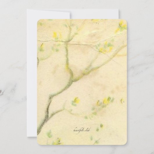 じょうろの招待状を持つ男の子 招待状 (裏面)