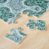 じれったいティール(緑がかった色) ジグソーパズル (側面)