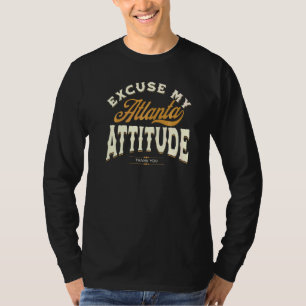 すいませんアトランタの態度ありがとう男性へ女性 Tシャツ