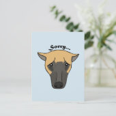 すいませんカードすいませんはがき可愛いおもしろい犬すいません シーズンポストカード (スタンド正面)