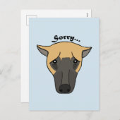 すいませんカードすいませんはがき可愛いおもしろい犬すいません シーズンポストカード (正面/裏面)