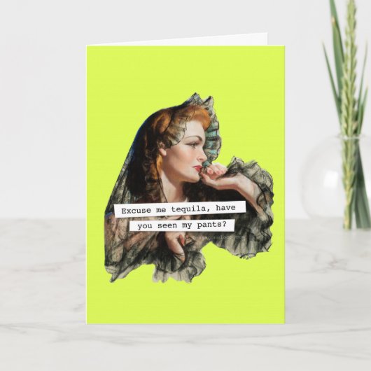 すいませんテキーラ私のパンツ見た カード (正面)