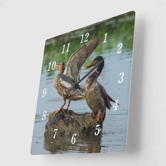 すいません壁時計 スクエア壁時計 (傾斜)