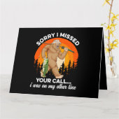 すいませ恋しく思んコール魚釣りビッグフット男性パパF カード (黄色い花)