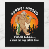 すいませ恋しく思んコール魚釣りビッグフット男性パパF ワインラベル (シングルラベル)