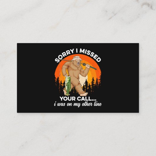 すいませ恋しく思んコール魚釣りビッグフット男性パパF 名刺 (裏面)