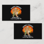 すいませ恋しく思んコール魚釣りビッグフット男性パパF 名刺 (正面/裏面)