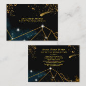 *~*すい星の神聖なジオメトリ金ゴールドグリッター月月月 名刺 (正面/裏面)