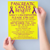 すい臓がんチャリティー リボン フライヤー (手)