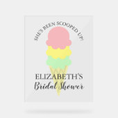 すくったアイスクリーム ブライダルシャワー アクリルサイン (正面)