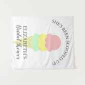 すくったアイスクリーム ブライダルシャワー タペストリー (正面(横))