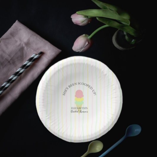 すくったアイスクリーム ブライダルシャワー ペーパーボウル