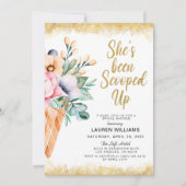 すくって食べるアイスクリーム ブライダルシャワーの招待状 招待状