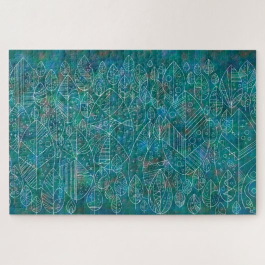 すくっと立つ。〜葉っぱ〜グリーン ジグソーパズル (横)