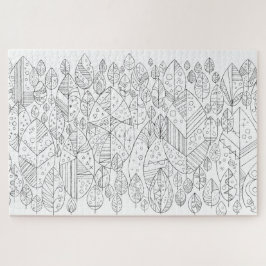 すくっと立つ。〜葉っぱ〜塗り絵 ジグソーパズル