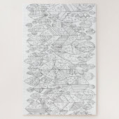 すくっと立つ。〜葉っぱ〜塗り絵 ジグソーパズル (縦)