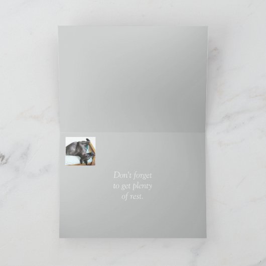 すぐにおもしろい大犬の眠るユーモアを良くする カード (内部)