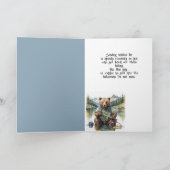 すぐにおもしろい漁師が動物のユーモアを持って元気になる シーズンカード (内部)