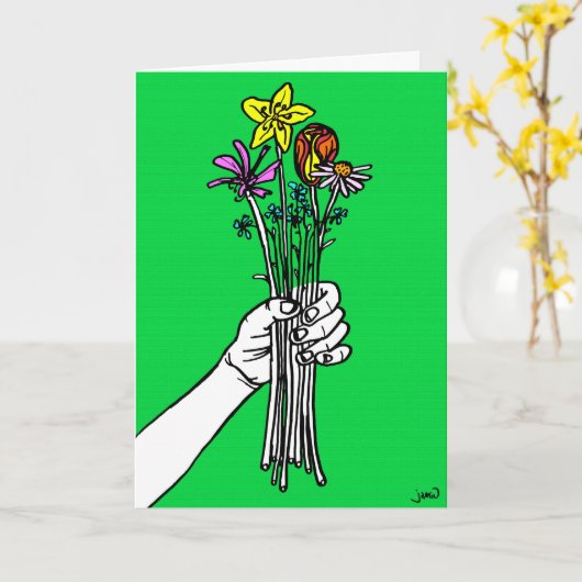 すぐによく得て下さい! カード (黄色い花)