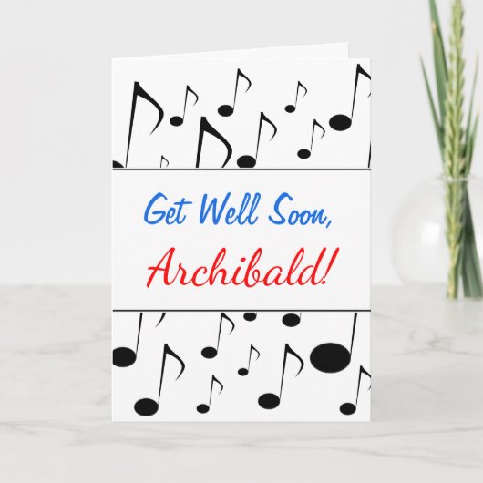 "すぐによく得て下さい" + 多くの音符パターン カード (正面)