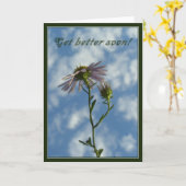 すぐによりよくなって下さい カード (黄色い花)