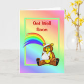 すぐにクマを怪我して元気になる カード (黄色い花)