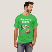 すぐにコウノトリのベビーと母来になる Tシャツ (正面フル)