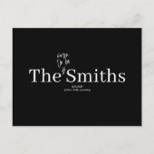 すぐにスミス結婚式になる日付を保存 案内ポストカード (正面)