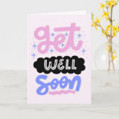 すぐにソフトピンクモダンのタイポグラフィ挨拶を得る カード (黄色い花)