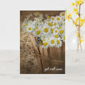 すぐにデイジーを蝶とバスケットに入れる カード (黄色い花)