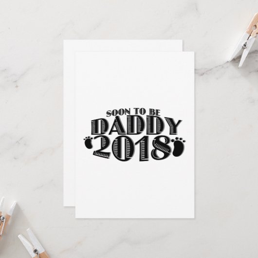 すぐにパパになる2018新しい父のギフト父の日 カード (正面/裏面インサイチュ)
