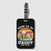 すぐにパパになる2025初めてのパパ2025レトロ ラゲッジタグ (正面縦)