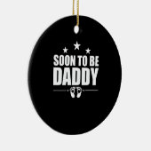 すぐにパパ妊娠の発表は、パパを明らかにする セラミックオーナメント (右)