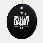 すぐにパパ妊娠の発表は、パパを明らかにする セラミックオーナメント (左)