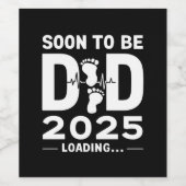 すぐにパパEst 2025新しいパパになる ワインラベル (シングルラベル)